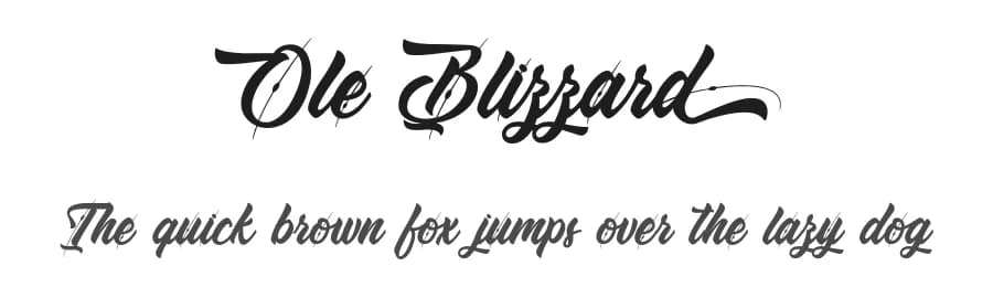 Ole Blizzard by Typhoon Type - Suthi Srisopha — Script Handwritten Font