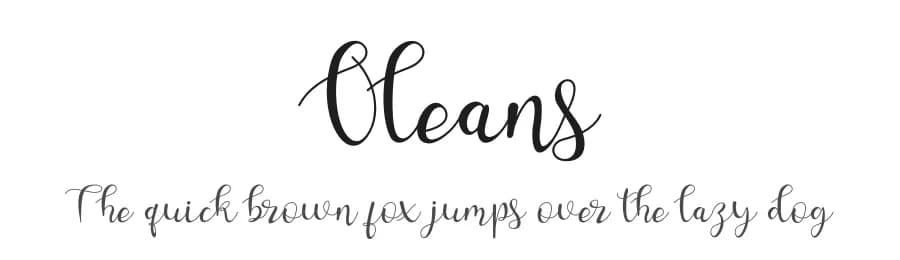 Oleans by RT Studio — Script Handwritten Font — preview 1