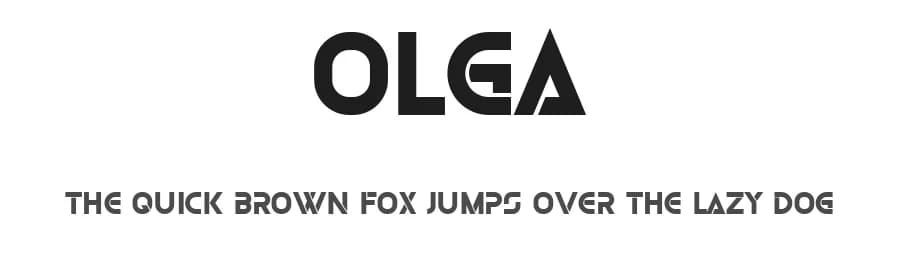 Olga by Vladimir Nikolic — Sans Serif Font