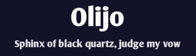 Olijo by Manfred Klein — Sans Serif Font — thumbnail 2