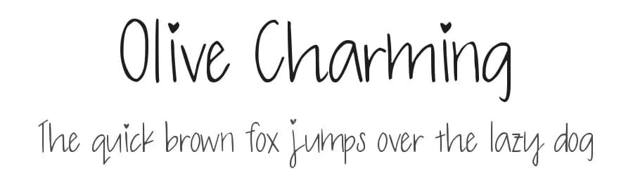 Olive Charming by Joelle Duff — Script Handwritten Font — preview 1