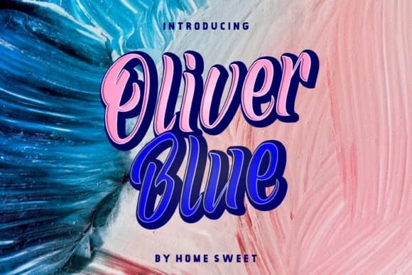 Oliver Blue Font by Home Sweet — Script Handwritten Font — preview 1