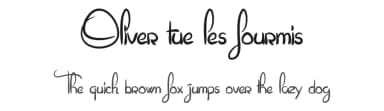 Oliver tue les fourmis by Maelle.K | Thomas Boucherie — Script Handwritten Font — thumbnail 1