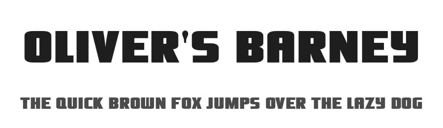 Oliver's Barney by Typodermic Fonts — Sans Serif Font