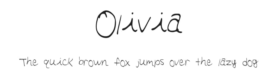 Olivia by Olivia Fair — Script Handwritten Font