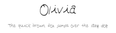 Olivia by Olivia Fair — Script Handwritten Font — thumbnail 1