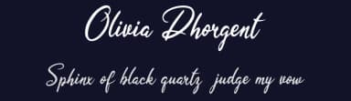 Olivia Dhorgent by cove703 — Script Handwritten Font — thumbnail 2