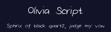 Olivia Script by Olivia Schoeb — Script Handwritten Font — thumbnail 2