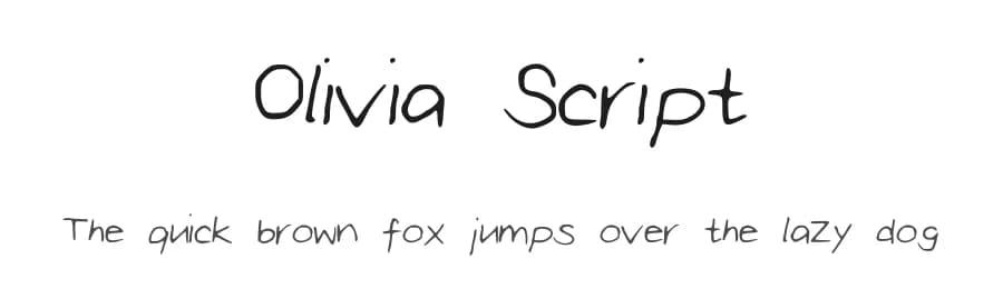 Olivia Script by Olivia Schoeb — Script Handwritten Font