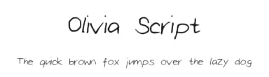 Olivia Script by Olivia Schoeb — Script Handwritten Font — thumbnail 1