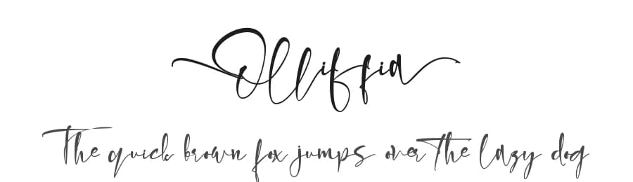 Olliffia by Letterara — Script Handwritten Font