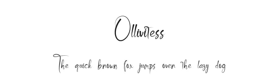 Ollivitess by Fahmi Hayat — Script Handwritten Font — preview 1