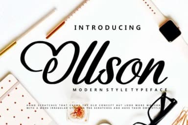 Ollson Font by Vunira — Script Handwritten Font — thumbnail 1