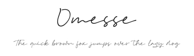 Omesse by Thanoestd — Script Handwritten Font