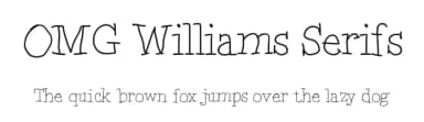 OMG Williams Serifs by William Koch — Script Handwritten Font — thumbnail 1