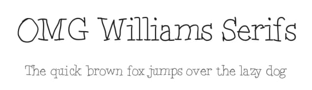 OMG Williams Serifs by William Koch — Script Handwritten Font