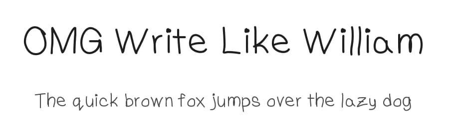 OMG Write Like William by William Koch — Script Handwritten Font