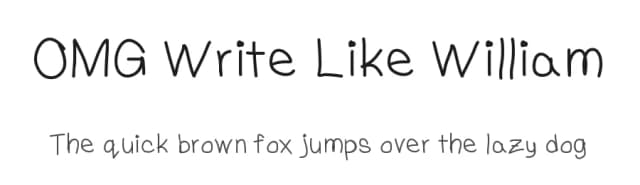 OMG Write Like William by William Koch — Script Handwritten Font