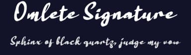 Omlete Signature by wepfont.com — Script Handwritten Font — thumbnail 2