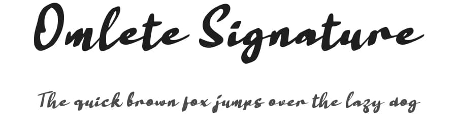 Omlete Signature by wepfont.com — Script Handwritten Font