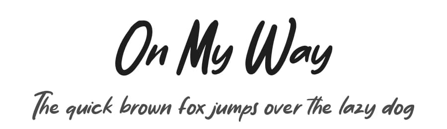 On My Way by Typefactoryco — Script Handwritten Font