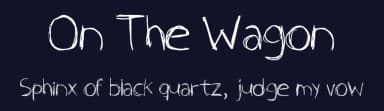 On The Wagon by jopea302 — Script Handwritten Font — thumbnail 2