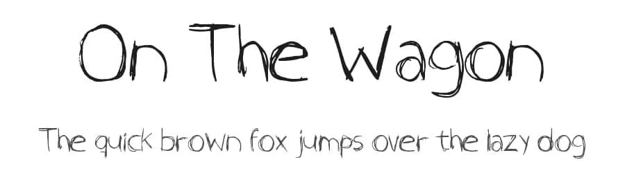 On The Wagon by jopea302 — Script Handwritten Font