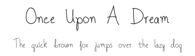 Once Upon A Dream by Luna Daisy — Script Handwritten Font