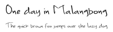 One day in Malangbong by 'Sanz Font — Script Handwritten Font — thumbnail 1