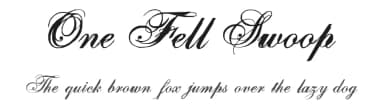 One Fell Swoop by Pennyzine — Script Handwritten Font — thumbnail 1