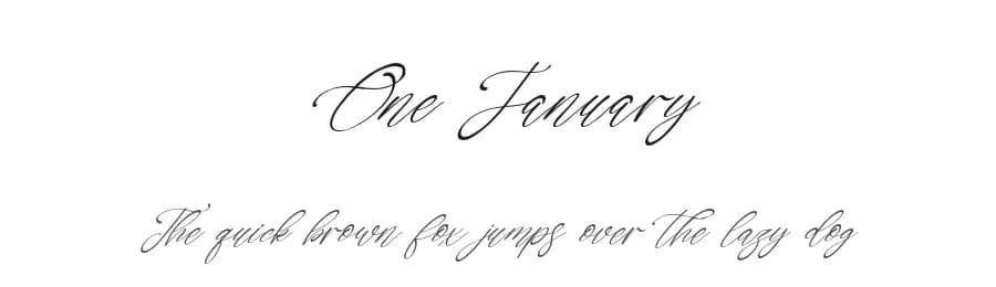 One January by Kong Font — Script Handwritten Font
