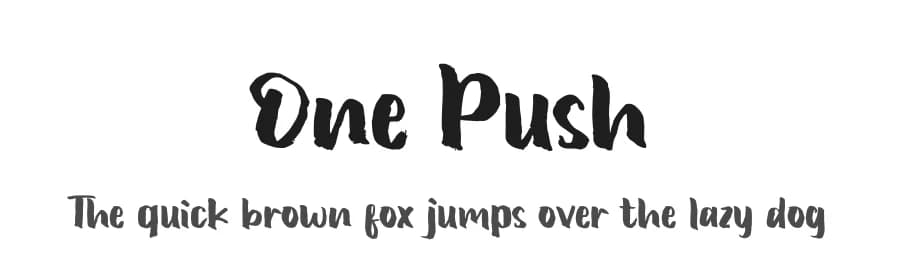One Push by Willetter Studio — Script Handwritten Font