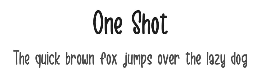 One Shot by Rangkai Aksara — Script Handwritten Font