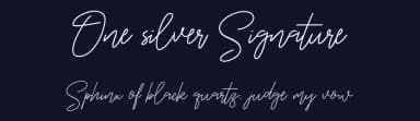 One silver Signature by selawetype — Script Handwritten Font — thumbnail 2
