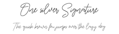 One silver Signature by selawetype — Script Handwritten Font — thumbnail 1