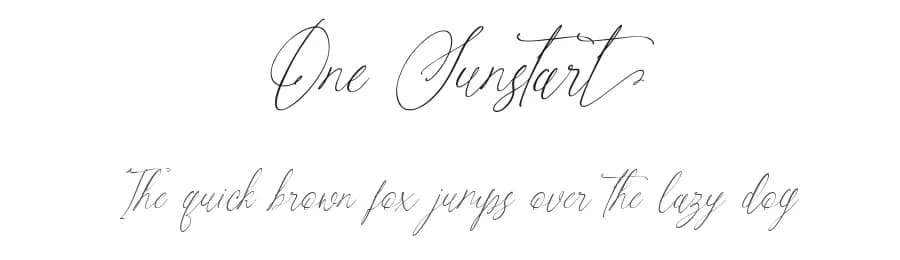 One Sunstart by Figstype — Script Handwritten Font