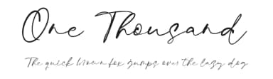 One Thousand by Etigletters — Script Handwritten Font — thumbnail 1