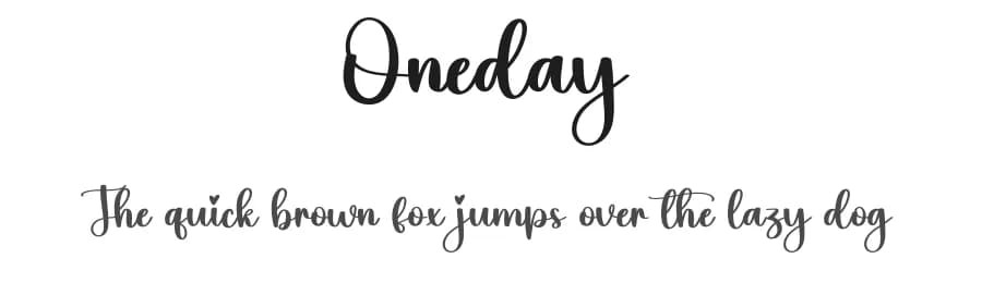 Oneday by Scratchones — Script Handwritten Font