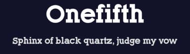 Onefifth by Ekkehard Beck — Serif Font — thumbnail 2