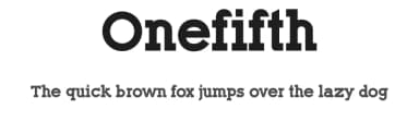 Onefifth by Ekkehard Beck — Serif Font — thumbnail 1