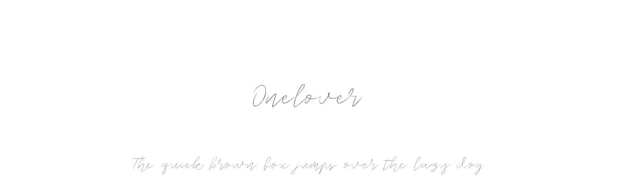 Onelover by selawetype — Script Handwritten Font