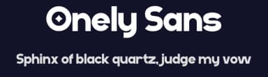 Onely Sans by Gilang Ternadho — Sans Serif Font — thumbnail 2