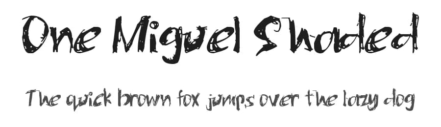 One Miguel Shaded by Miguel Mojica — Script Handwritten Font