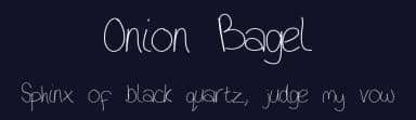 Onion Bagel by Sarah Wilson — Script Handwritten Font — thumbnail 2