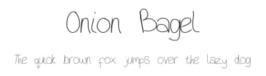 Onion Bagel by Sarah Wilson — Script Handwritten Font — thumbnail 1