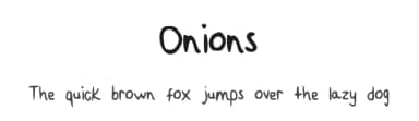 Onions by Cindy — Script Handwritten Font — thumbnail 1