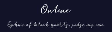 Online by Zulfikar Ali — Script Handwritten Font — thumbnail 2