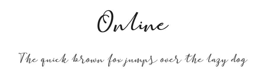 Online by Zulfikar Ali — Script Handwritten Font