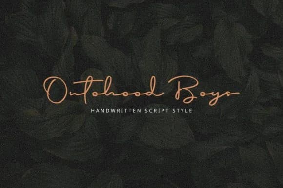 Ontohood Boys Font by Ahargun Craft Design — Script Handwritten Font