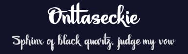 Onttaseckie by Bido Std — Script Handwritten Font — thumbnail 2